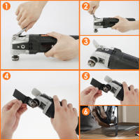 Set De 8 Hojas De Sierra Oscilante Bi-metálica De Acero Inoxidable Para Herramienta Multifuncional Kit Con 3 Selladores Libro De Desbloqueo Corte - details 8