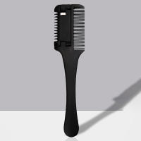 Peine Para Corte De Pelo Con Mango Negro Y Cuchillas De Barbero Herramientas De Peluquería Para Afinar Y Estilizar El Cabello En Salón - details 11