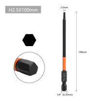 Juego De Brocas De Destornillador Allen Cabeza Hexagonal 1/4 Pulgada Con Cambio Rápido Y Imán H2.0 H2.5 H3.0 H4.0 H5.0 H6.0 Para Herramientas De Diapositiva - details 1