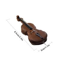 Llavero De Cuero Creativo Con Violín Y Cello Para Amantes De La Música Llavero De Instrumentos Musicales Miniatura Colgante De Violín Europeo - details 2