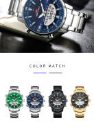 Reloj De Pulsera De Cuarzo Para Hombre KAT-WACH 2024 Lujo Original Impermeable Digital Con Mostrador De Tiempo Multizona Y Luz LED - details 2
