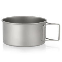 Bol De Titanio Lixada Con Manijas Plegables Contenedor De Alimentos Para Camping Y Senderismo Al Aire Libre Material De Titanio Capacidad 0.4L - details 4