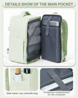 Mochila De Viaje Para Mujer Bolsa De a Bordo Ligera Protección Ridge Impermeable Multicolor Verde Mochila Suave Con Manija Suave Sistema De Almohadilla Cinturón De Porte - details 2