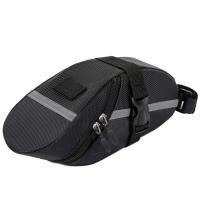 Bolsa De Sillín Para Bicicleta Impermeable Almacenamiento Negro Bolsa Trasera Rápida De Liberación Para Ciclismo Montaña Carretera - details 4