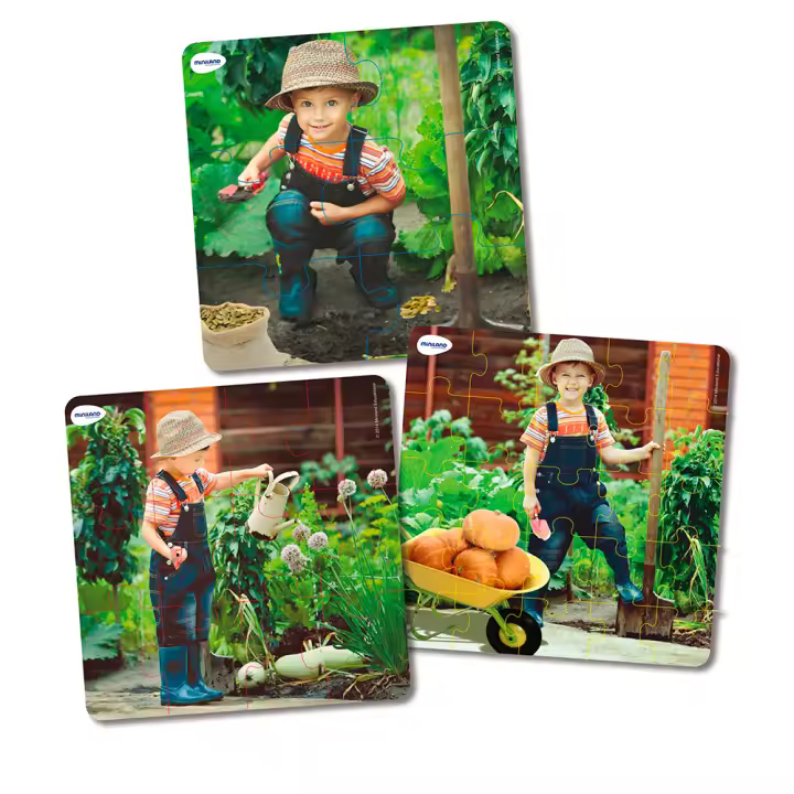 Set de 3 puzzles progresivos: Vida de una planta - 1