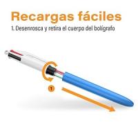 BIC 4 colores Mini Bolígrafo Retráctil punta media (1,0 mm) – Blíster de 2 Unidades. - details 2