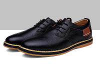 Zapatos De Cuero Para Hombre Moda Primavera Otoño Casual Lace-up Formales Negocios Bodas Vestido Zapatos Talla Grande 38-48 - details 17