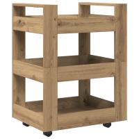 Carro de cocina vidaXL Roble Artisan 60x45x80 cm Madera de ingeniería - details 1