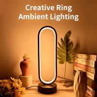 Lámpara De Mesa LED Decorativa Anillo Nueva Letra G 3 Colores Ajustables Luz Suave Estilo Noche Para Dormitorio Lámpara De Noche - details 0