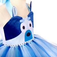 Vestido De Princesa Azul De Anime Para Niñas 80-150cm Disfraz De Cumpleaños Y Performance En Escenario Ropa De Cosplay De Bluey - details 2
