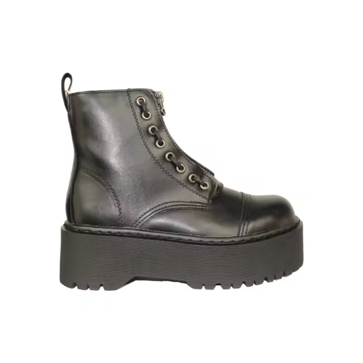 Bota militar triple con cremallera - 1