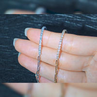 Pulsera De Tenis Original En Plata 925 Con D Color Moissanite 2mm Para Mujer Joyería De Moda Regalo De Cumpleaños Certificado - details 4