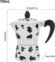 150ML Estampado de vaca Cafetera espresso Hervidor 3 tazas Cafetera espresso Hervidor italiano para uso en cafetería casera (3 cups of cow color 150ML) - details 0