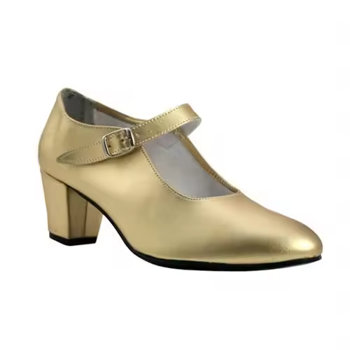Zapato flamenco Pasos de Baile 22 Oro. Hechos en España - 1