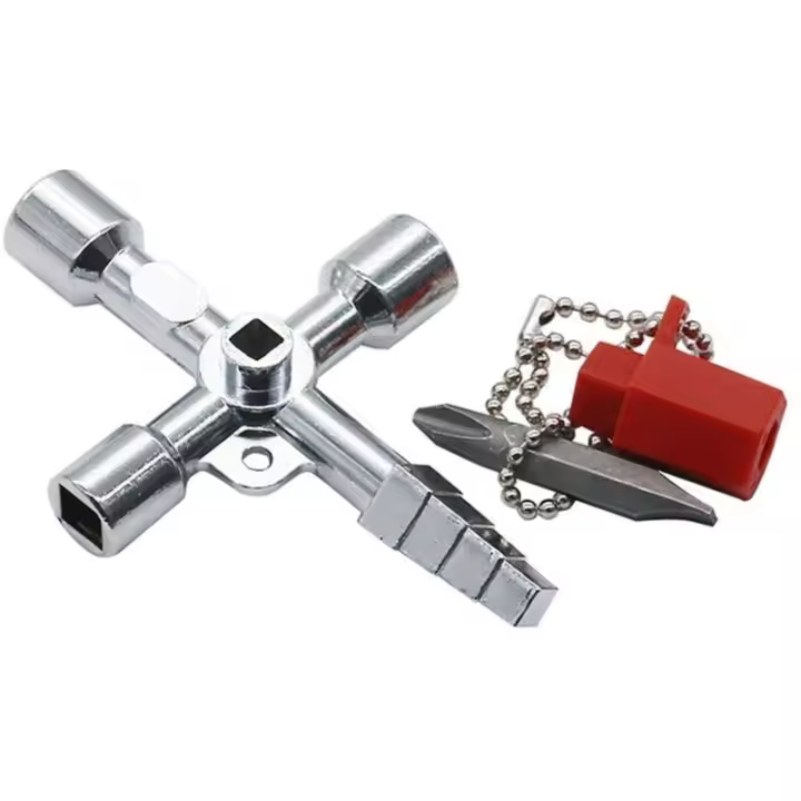 Llave Universal para Coche Eléctrico, Llave triangular, Llave cuadrada para Tren, Ascensor, Herramienta manual multifuncional - 1