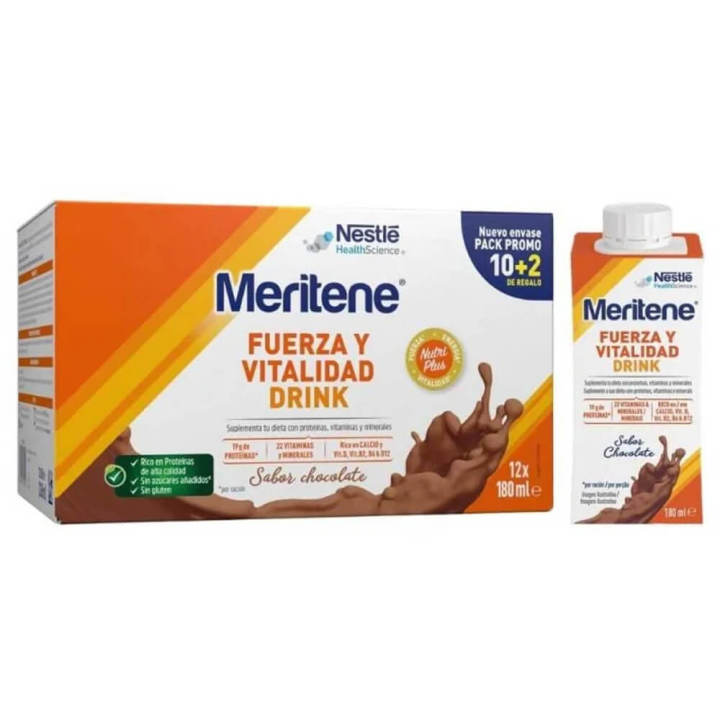 Meritene drink strength and vitality chocolate 10+2
