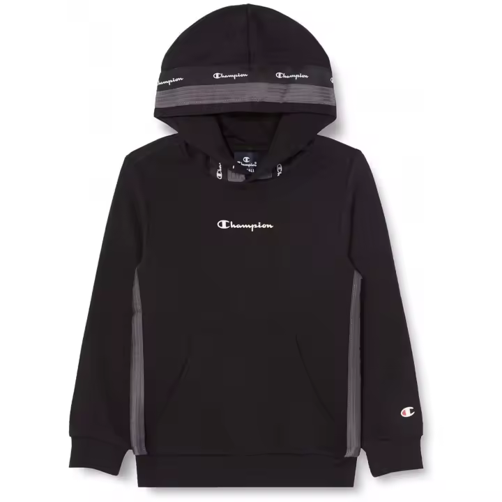Sudadera con Capucha Champion  para niños unisex en color negro - 1