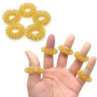 Set De 9 Piezas De Anillos Y Pulseras De Acupresión Para Masaje De Mano Y Muñeca Alivio Del Dolor Sensorial Espinoso Tamaño Medio Pequeño Grande - details 1