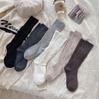 Calcetines Largos De Cashmere Para Mujer Calcetines De Piel Elegantes Y Confortables De Lana Gruesa Estilo Casual Talla Única - details 0