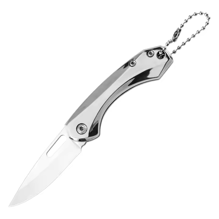 Cuchillo Plegable De Titanio Ligero En Llavero Para Caza Pesca Y Camping Ideal Regalo EDC Para Hombres Con Hoja De Acero Inoxidable - 1