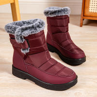 Botas De Invierno Para Mujer Talla Grande 44 Impermeables Con Peluche Grueso Botines De Nieve Con Correa De Ganchillo Y Plataforma Antideslizante - details 6
