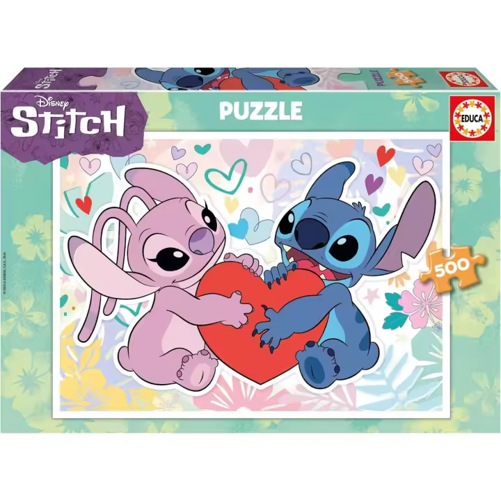 Educa - Puzzle Disney Stitch, Puzzle de 500 Piezas Medidas: 48 x 34 cm. Incluye Fix Puzzle. + 8 años Educa 19911 - 1