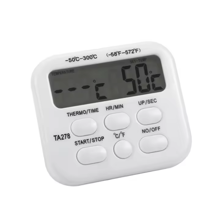 TA278 Termómetro De Cocina Digital Con Alarma Y Timer De Proa Inalámbrico En Acero Inoxidable Para Cocción En Casa Barbacoa - 1