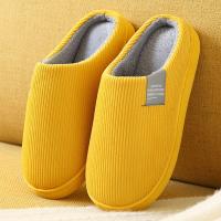 Zapatillas de casa de fondo suave y grueso para hombre y mujer, pantuflas de felpa para el hogar, zapatillas térmicas antideslizantes para interiores, Invierno - details 9