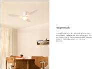 CREATE -  Ventilador de techo 40W silencioso Ø132 cm apto para interior y exterior, Color motor blanco -  WIND LITE - details 4