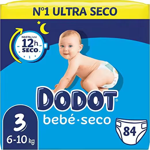 Dodot Bebé Seco Pack Semanal, Tallas 3,4,5,6. Pañales Bebé con Triple Sistema de Protección Antifugas, Nº 1 Ultra Seco, Triple Capa Absorbente, Piel de tu Bebé Seca hasta 12h. - 1