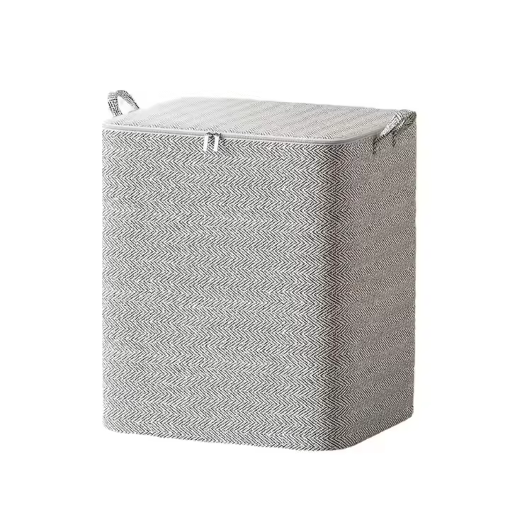 Non-woven Quilt Storage Bag with Lids Zipper Foldable Clothes Quilt Bins Container Large Capacity Dust-proof Bag Organize - 1