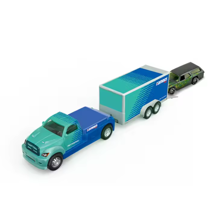 Camión De Contenedores a Escala 1:64 Modelo Miniatura De Juguetes Metálicos Con Remolque De Retroceso Para Regalos Para Niños - 1