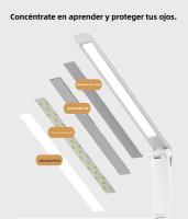 Lámpara De Escritorio LED Recargable USB 4800mAh Toque Protección Ocular 3 Colores Dimmer Continuo Luz Nocturna Para Estudio Lectura - details 9