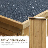 Outsunny Cobertizo de Madera 0,31 m² 87x46,5x160 cm Armario Exterior de Madera con 2 Puertas y 2 Estantes Interior - details 4