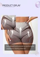 Shorts De Yoga Con Gradiente Para Mujer Cintura Alta Levantamiento De Caderas Y Ajuste Abdominal Deporte Y Fitness Moda Transpirable Y Cómoda - details 2