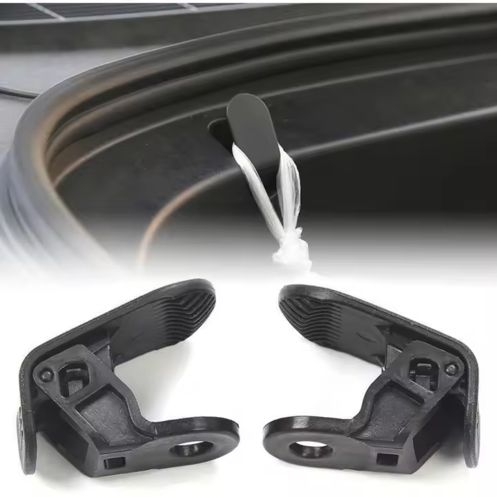 Tesla Model 3 2020 Juego de 2 Ganchos para maletero, Negro, otras piezas de repuesto para Automóvil - 1