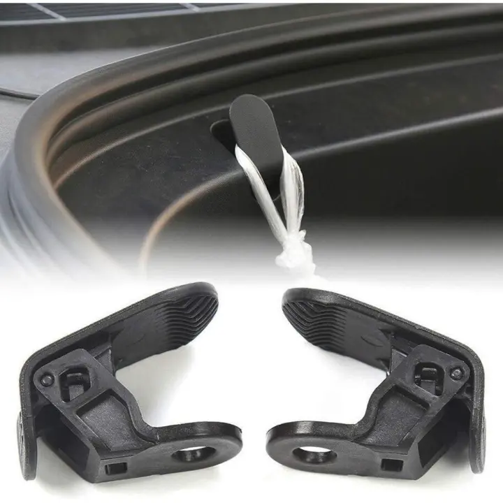 SOMY Tesla Model 3 2020 Juego de 2 ganchos para maletero delantero, negro, otras piezas de repuesto para automóvil - 1