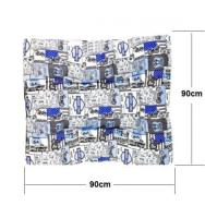 Coshano Cama Cojín para Perros Mascotas con Acolchado Grueso 90x90x10cm Estampado Ruta 66 Azul Motos - Entrega en 24 Horas - details 1