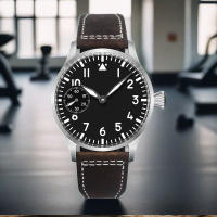 Reloj De Hombre Corgeut Lujo Cristal Zafiro 42mm Movimiento Manivela 316L Acero Inoxidable Resistente Al Agua 30m Cuero Malla - details 1