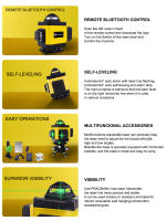 Pracmanu 16 Líneas Nivel De Láser 4D 360° Con Control Remoto Banda De Luz Verde Horizontal Y Vertical Auto-Nivelado - details 1
