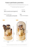 Organizador De Maquillaje Giratorio 360° Soporte Para Pinceles De Maquillaje Caja De Almacenamiento Para Cosméticos Contenedor Para Labiales Y Pinceles De Cejas Juego De Joyería - details 9
