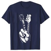 Camiseta De Bajo Eléctrico Divertida Para Hombres Camiseta Gráfica De Música Hip Hop Rock Estilo Callejero Manga Corta Para Musiqueros Y Amantes De La Música - details 2
