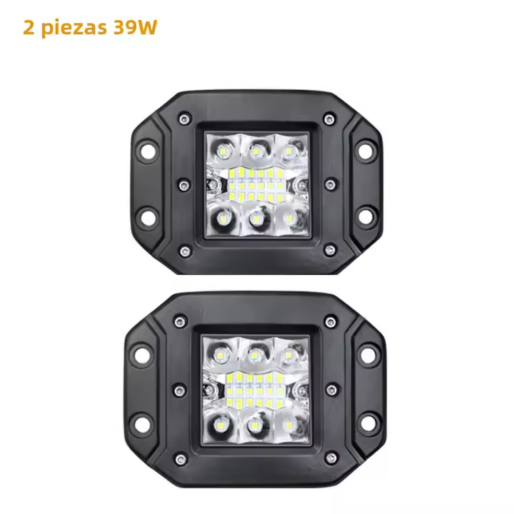 Luz De Trabajo LED De 48W/39W 5 Pulgadas Montaje Plano Para Jeep 4x4 Camión Camiòneta Con Lente De Hoz Y Ancha Bombilla De Aluminio Para Carretera Y off Road - 1