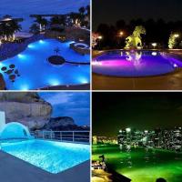 Foco LED empotrable para piscina, iluminación subacuática LED para piscina, 12 V, IP68, resistente al Agua, con mando a distancia. - details 0