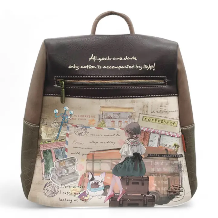 Mochila Sweet Candy C-302 (28x29x12 cm) – Diseño Seguro con Bolsillo Frontal y Acceso Posterior Exclusivo  Ideal para Viajes y Uso Diario  Polipiel de Alta Calidad - 1