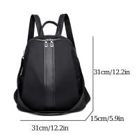 Mochila Casual De Moda Para Niñas De Color Sólido Resistente Al Agua Y a La Salpicadura Gran Capacidad Ligera Para Salir - details 0