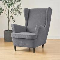 Cubiertas De Silla Wingback Clásicas En Color Sólido Con Funda Para Asiento Y Cojín Tapete De Sofá Decoración Del Hogar Hechas De Spandex Y Poliéster Estilo Europeo - details 21