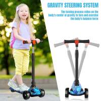 Patinete plegable para niños de 2 a 12 años, Scooter de 3 ruedas con Flash, altura ajustable - details 7