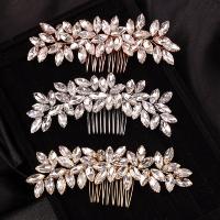 Peine De Novia Con Cristales De Rhinestone En Rosa Oro Y Plata Accesorio De Cabello Para Mujer Joyería De Cabeza Para Boda - details 0