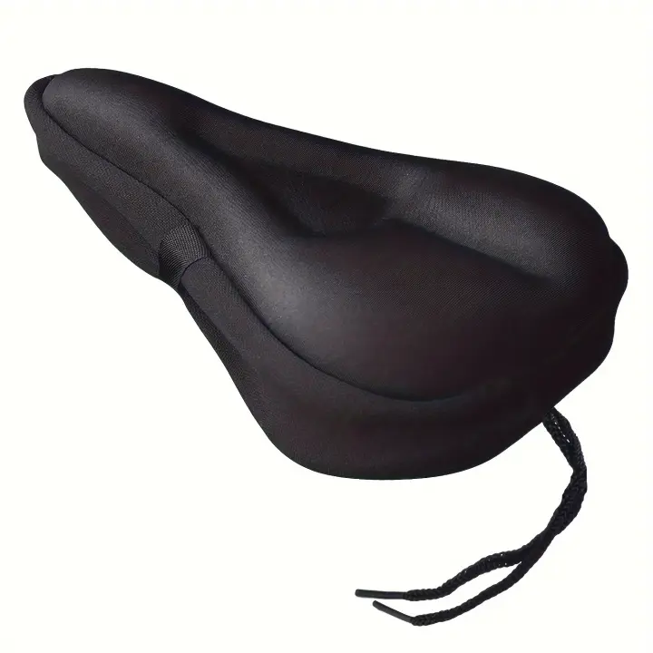 Almohadilla De Sillín De Bicicleta Gel Comodidad Adicional Para Hombres Y Mujeres Cubierta De Sillín Plegable Extra Suave Para Mountain Y Road Bicicletas - 1